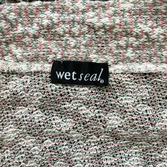 Y2k Wet Seal Short Sleeve Cardigan w/ Lace Trim & Pockets, Size M/L, Bohemian - Picture 7 of 9